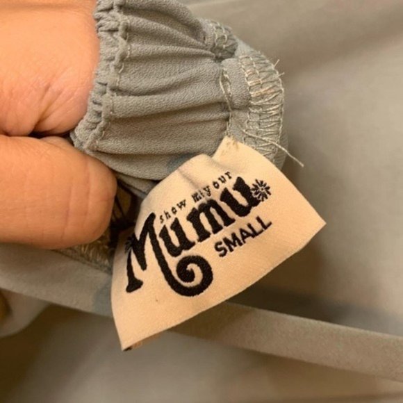 NEW Show Me Your Mumu Soft Charcoal Amanda Maxi Dress | Small - Picture 5 of 7